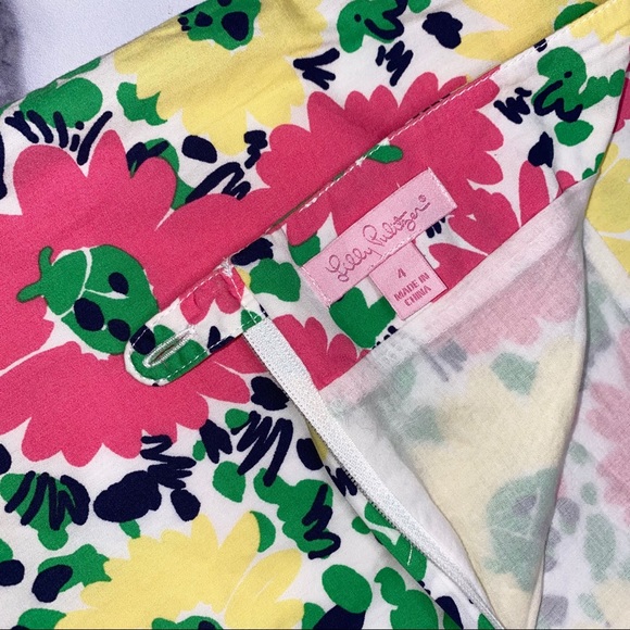 Lilly Pulitzer Callie Ruffle Skirt Doodlebug Daisy Easter Outfit Spring Size 4 - Picture 10 of 11